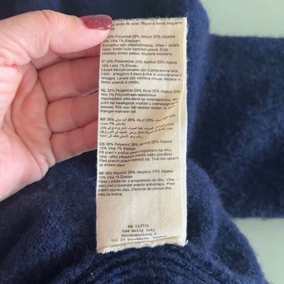 Odd molly 588 Men Sweater wool alpaca Size 4 long sleeve zip up oversized - Picture 14 of 14